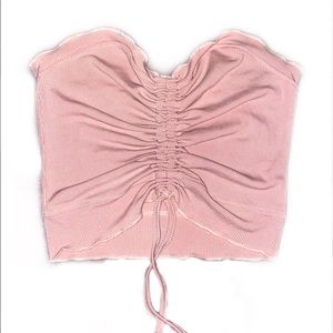 Mauve Front-Drawstring Adjustable Top | XS